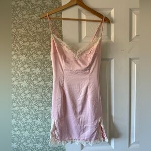 Lovers + Friends Pink Lace Slip Dress